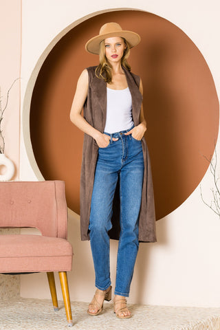 Ana Stretch Suede Vest