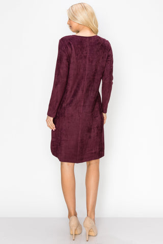 Aurora Suede Round Neck with NO Pockets