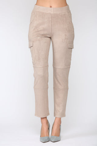 Amber Stretch Suede Cargo Pant