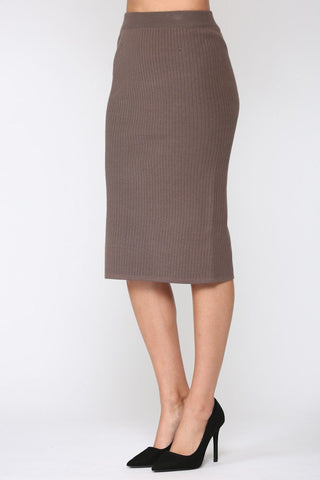Shantelle Stretch Thick Ribbed Knitted Skirt