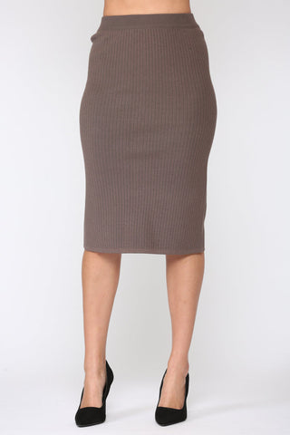 Shantelle Stretch Thick Ribbed Knitted Skirt