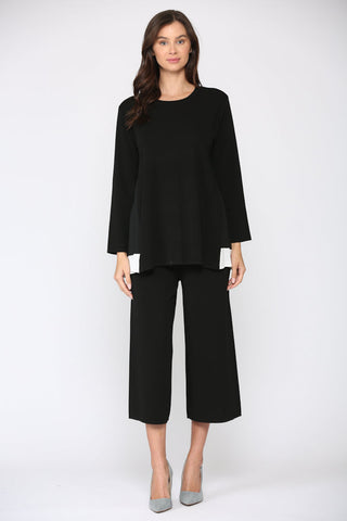 Summa Knitted Rib with Accordian Pleating Back