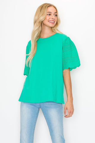 Ramona Pointe Knit with Lace Eyelet