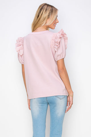 Kenna Prima Cotton Knit & Sunflower with Gold Sparkling Studs