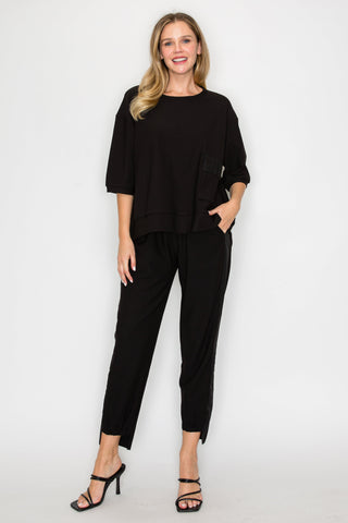 Katie Crepe Knit Pant - Dark Colors