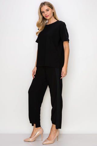 Katie Crepe Knit Pant - Dark Colors