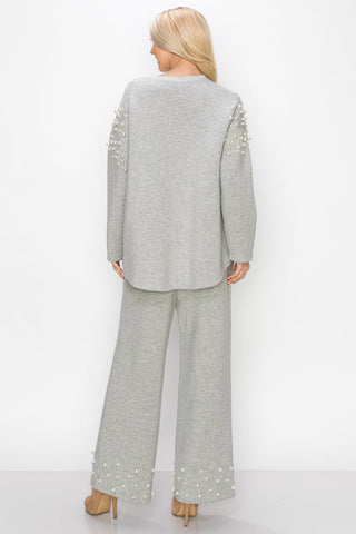 Fiona Stretch French Scuba Pearl Top