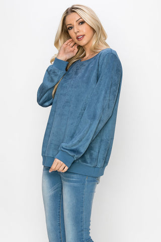 Alisa Stretch Suede Top