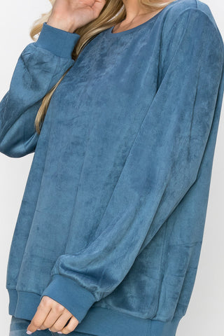 Alisa Stretch Suede Top