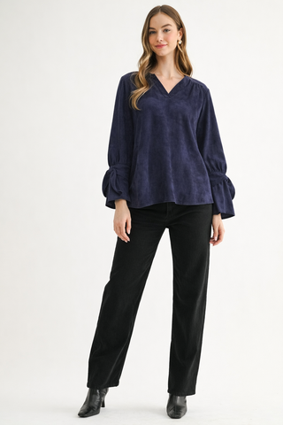 Abia Stretch Suede Top