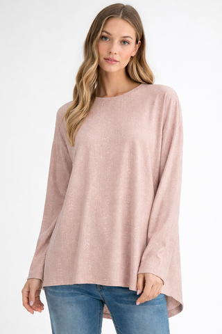 Ailith Stretch Suede Animal Print Top