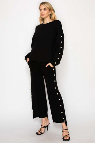 Katri Stretch French Scuba Pearl Top