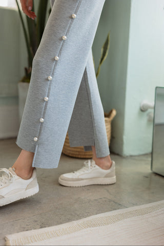 Farrah French Scuba Pearl Pant - Light Colors