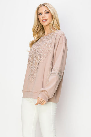Rabiah Stretch Pointe Knit with Lace