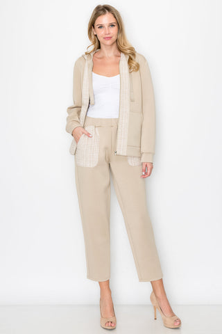 Ferne French Scuba Pant with Tweed