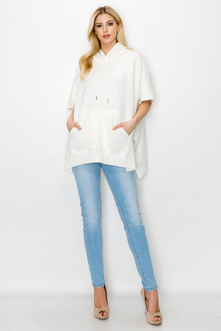 Fleta French Scuba Poncho with Hoodie