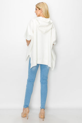 Fleta French Scuba Poncho with Hoodie