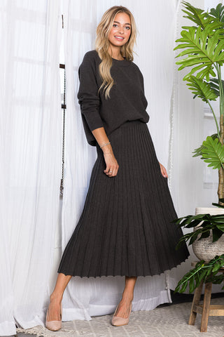Sanaa Stretch Knitted Ribbed Skirt