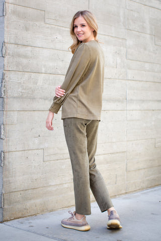 Alora Stretch Suede Top