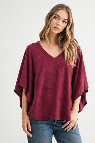 Aeris Stretch Suede Top