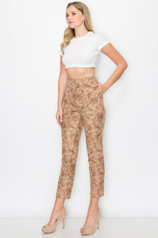Anna Stretch Suede Print Pant
