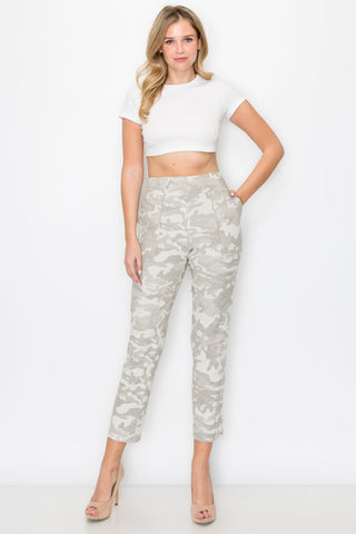 Anna Stretch Suede Camouflage Pant