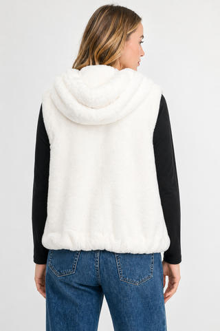 Jackie Fur Vest with Matching Crossbody Fur Bag (Set)