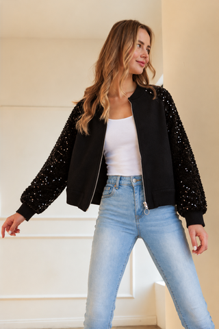 Jeanette Knitted Jacket with Sequin