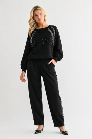 Finna Studded Stretch Scuba Pants