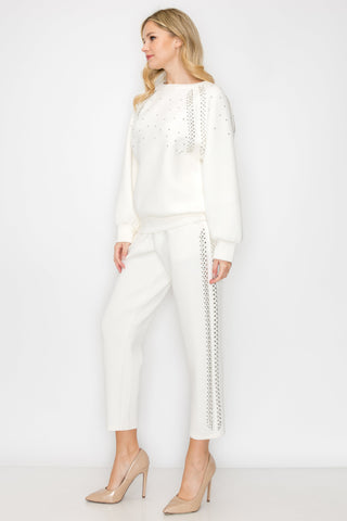 Finna Studded Stretch Scuba Pants