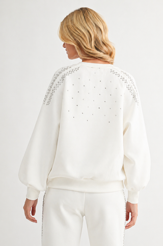 Fredericka Studded Stretch Scuba Top
