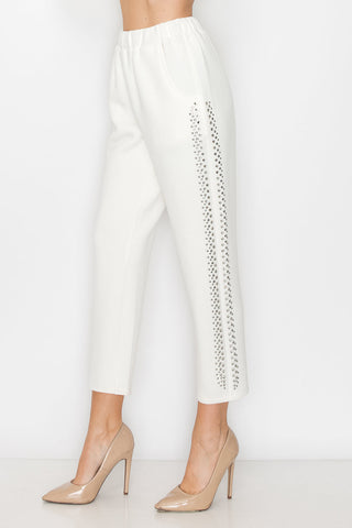 Finna Studded Stretch Scuba Pants