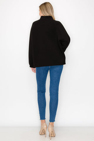 Fatima Stretch French Scuba Pullover