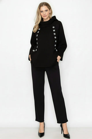 Frances Stretch French Scuba with Diamond Studs