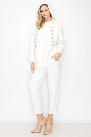 Frances Stretch French Scuba with Diamond Studs