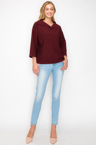 Kourtney Stretch Crepe Knit Top