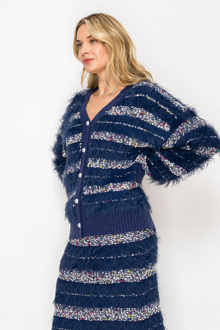 Sonata Feathered Fur Sweater Skirt