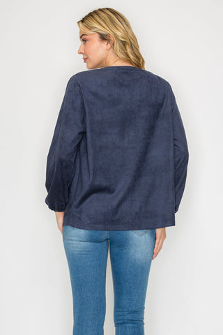 Austin Stretch Suede Top