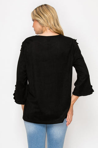 Arabella Stretch Suede Top