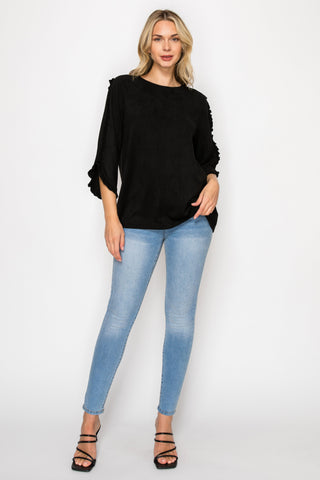Arabella Stretch Suede Top