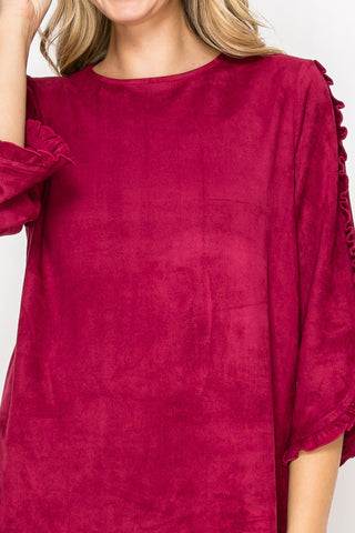 Arabella Stretch Suede Top