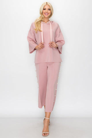 Francine French Scuba Pearl Hoodie - Light Colors