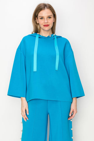 Francine French Scuba Pearl Hoodie - Light Colors