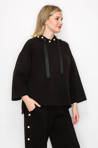 Francine French Scuba Pearl Hoodie - Dark Colors