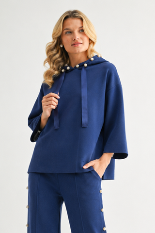 Francine French Scuba Pearl Hoodie - Dark Colors