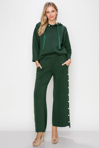 Farrah French Scuba Pearl Pant - Dark Colors