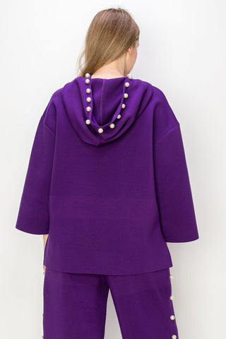 Francine French Scuba Pearl Hoodie - Dark Colors