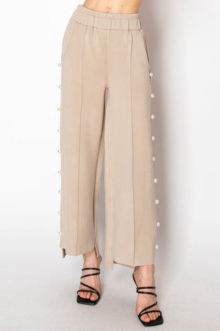 Farrah French Scuba Pearl Pant - Light Colors