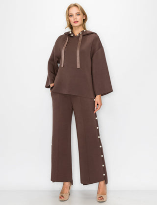 Francine French Scuba Pearl Hoodie - Dark Colors