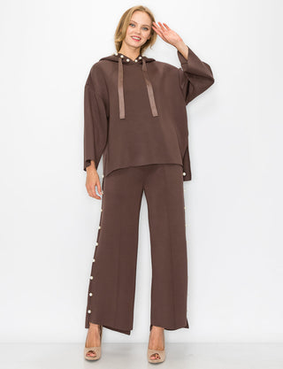 Farrah French Scuba Pearl Pant - Dark Colors